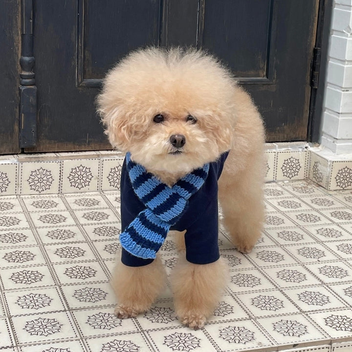 ※予約販売【FREDDIE TALE】Classc stripe muffler（Bluebreey）