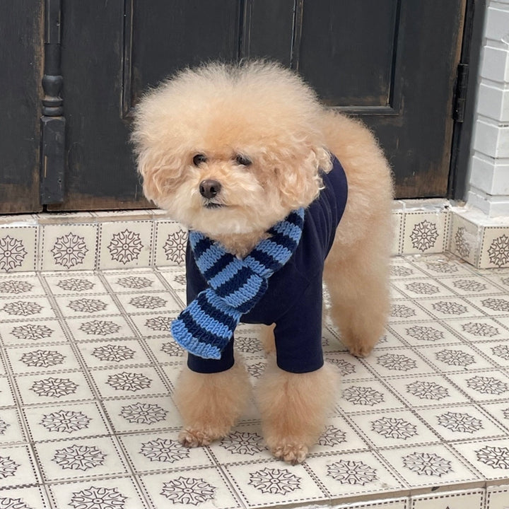 ※予約販売【FREDDIE TALE】Classc stripe muffler（Bluebreey）