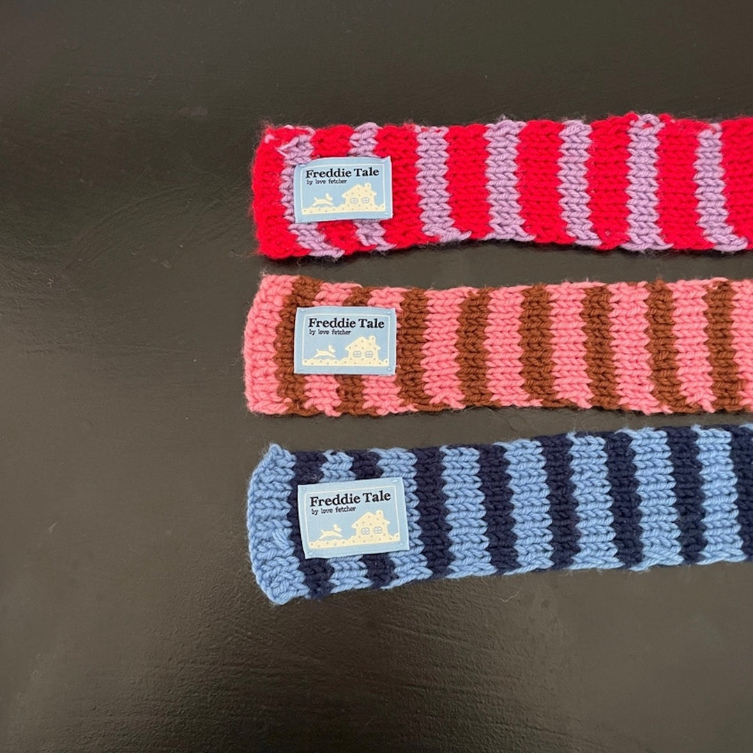 ※予約販売【FREDDIE TALE】Classc stripe muffler（Red velvet）