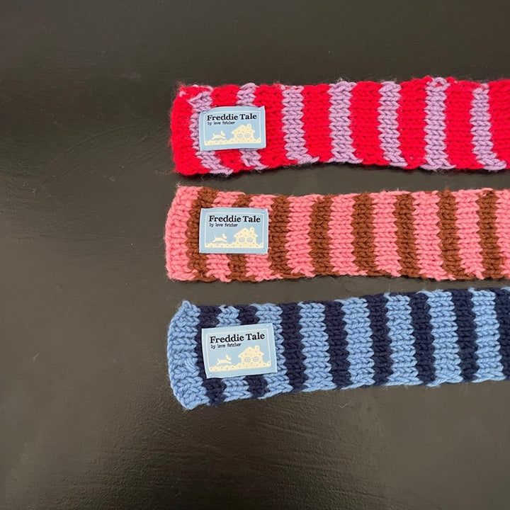 ※予約販売【FREDDIE TALE】Classc stripe muffler（Red velvet）