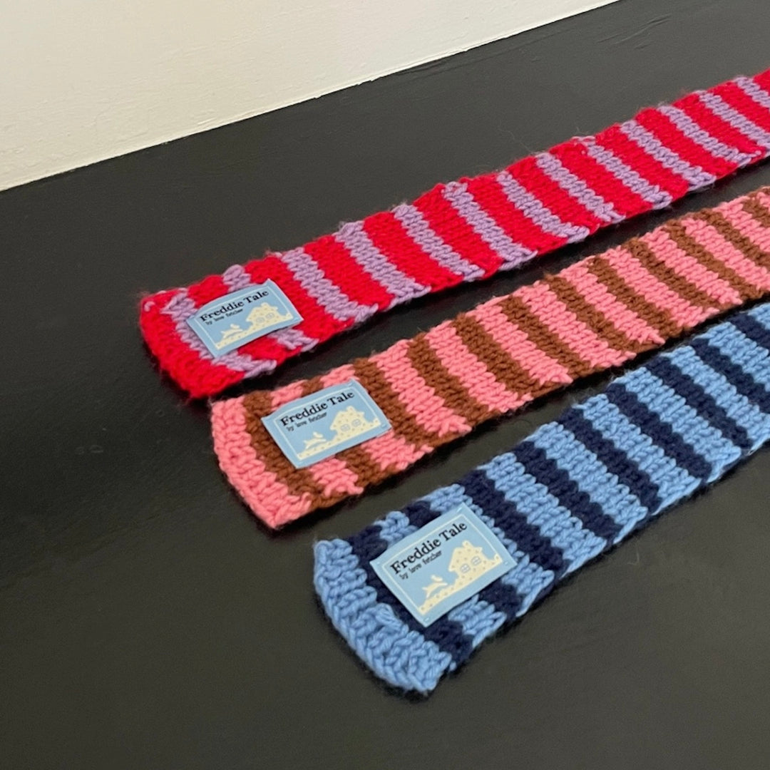 ※予約販売【FREDDIE TALE】Classc stripe muffler（Red velvet）