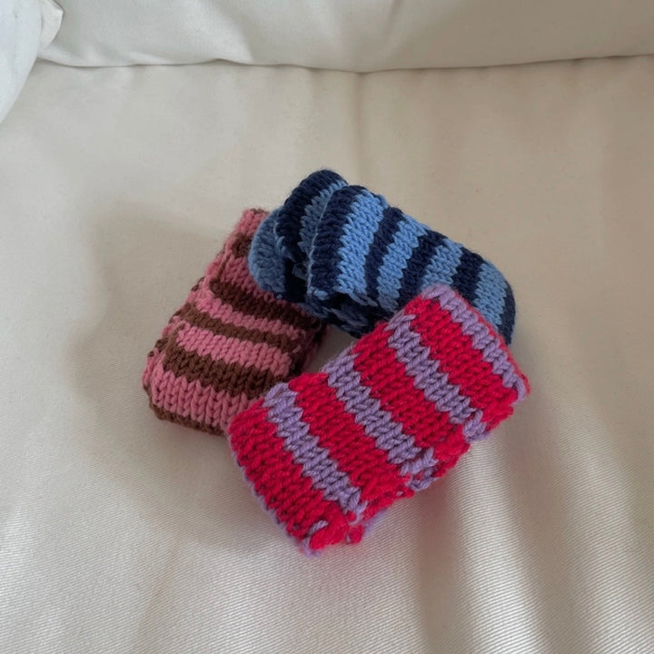 ※予約販売【FREDDIE TALE】Classc stripe muffler（Red velvet）