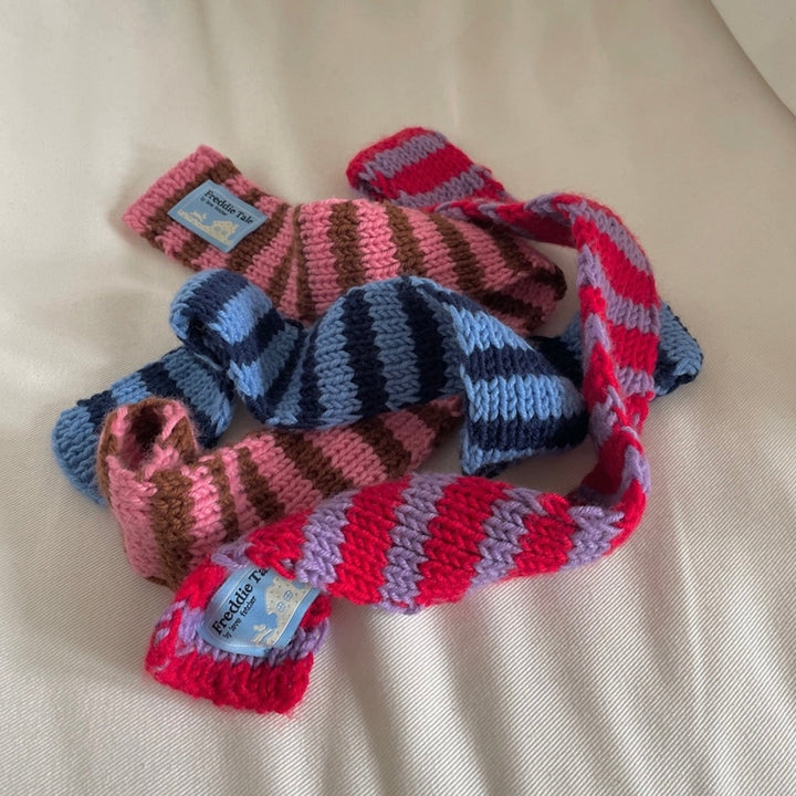 ※予約販売【FREDDIE TALE】Classc stripe muffler（Red velvet）