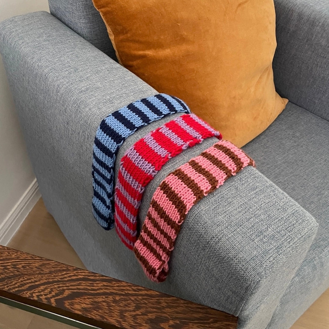 ※予約販売【FREDDIE TALE】Classc stripe muffler（Red velvet）