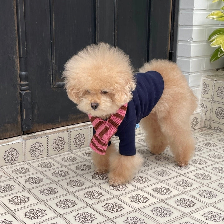 ※予約販売【FREDDIE TALE】Classc stripe muffler（Pink brownie）