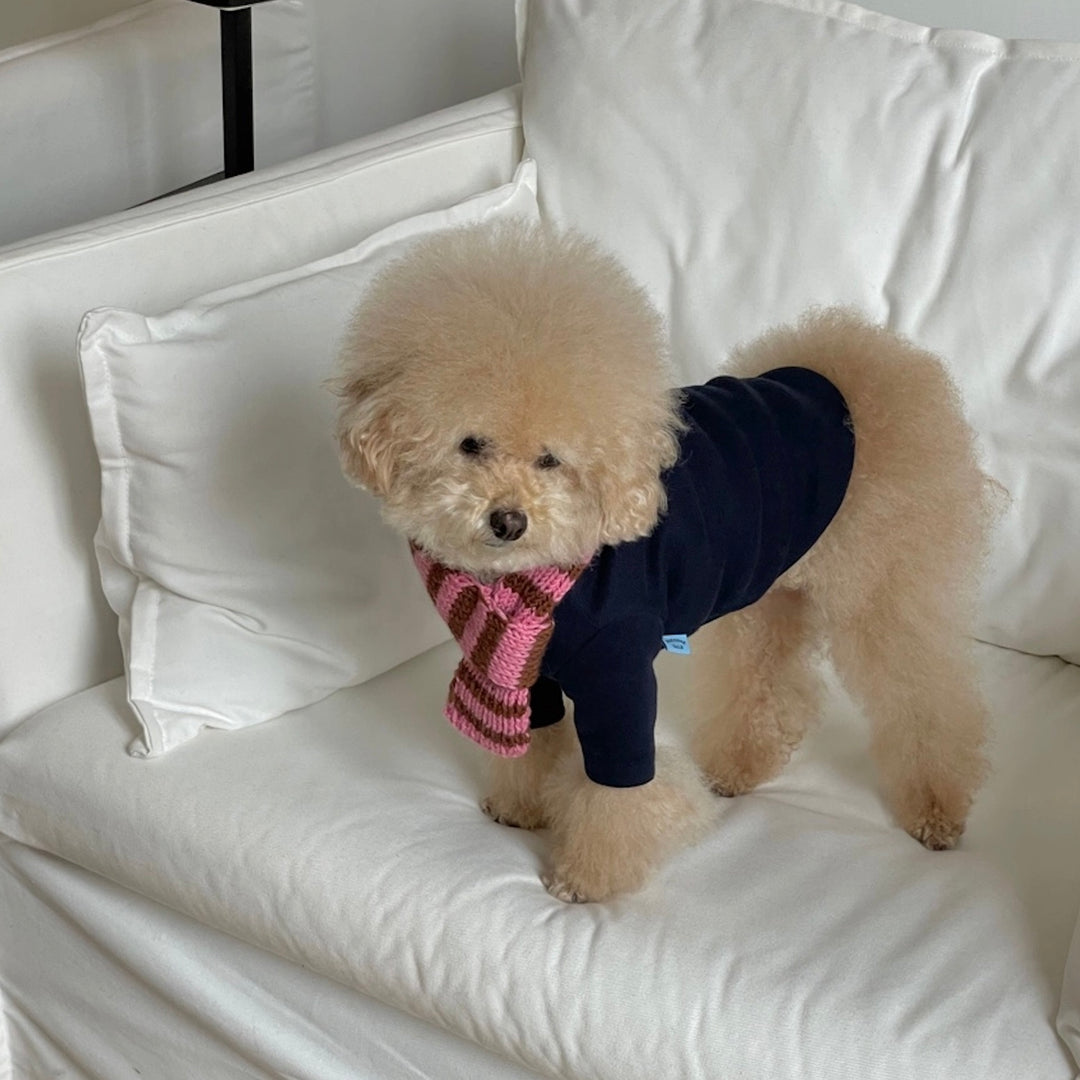 ※予約販売【FREDDIE TALE】Classc stripe muffler（Pink brownie）