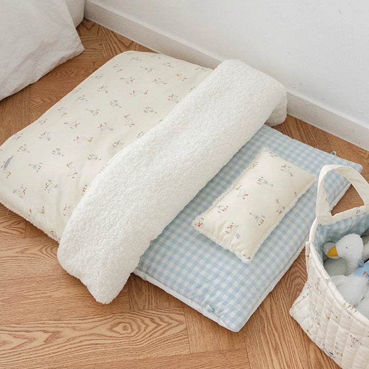 ※予約販売【noutti】Duck Blanket Cushion Set（Ivory / Sky Blue）