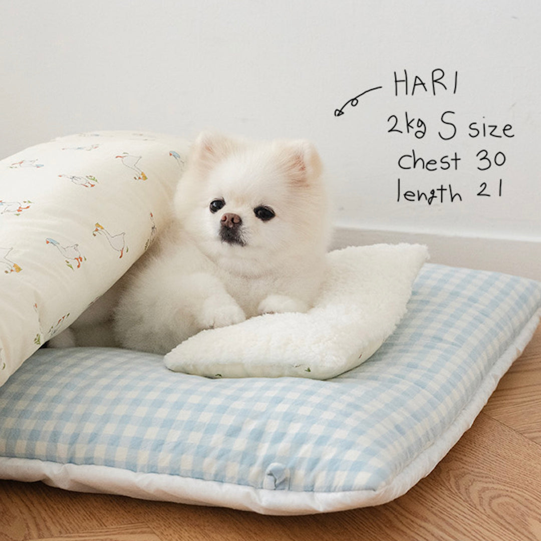 ※予約販売【noutti】Duck Blanket Cushion Set（Ivory / Sky Blue）