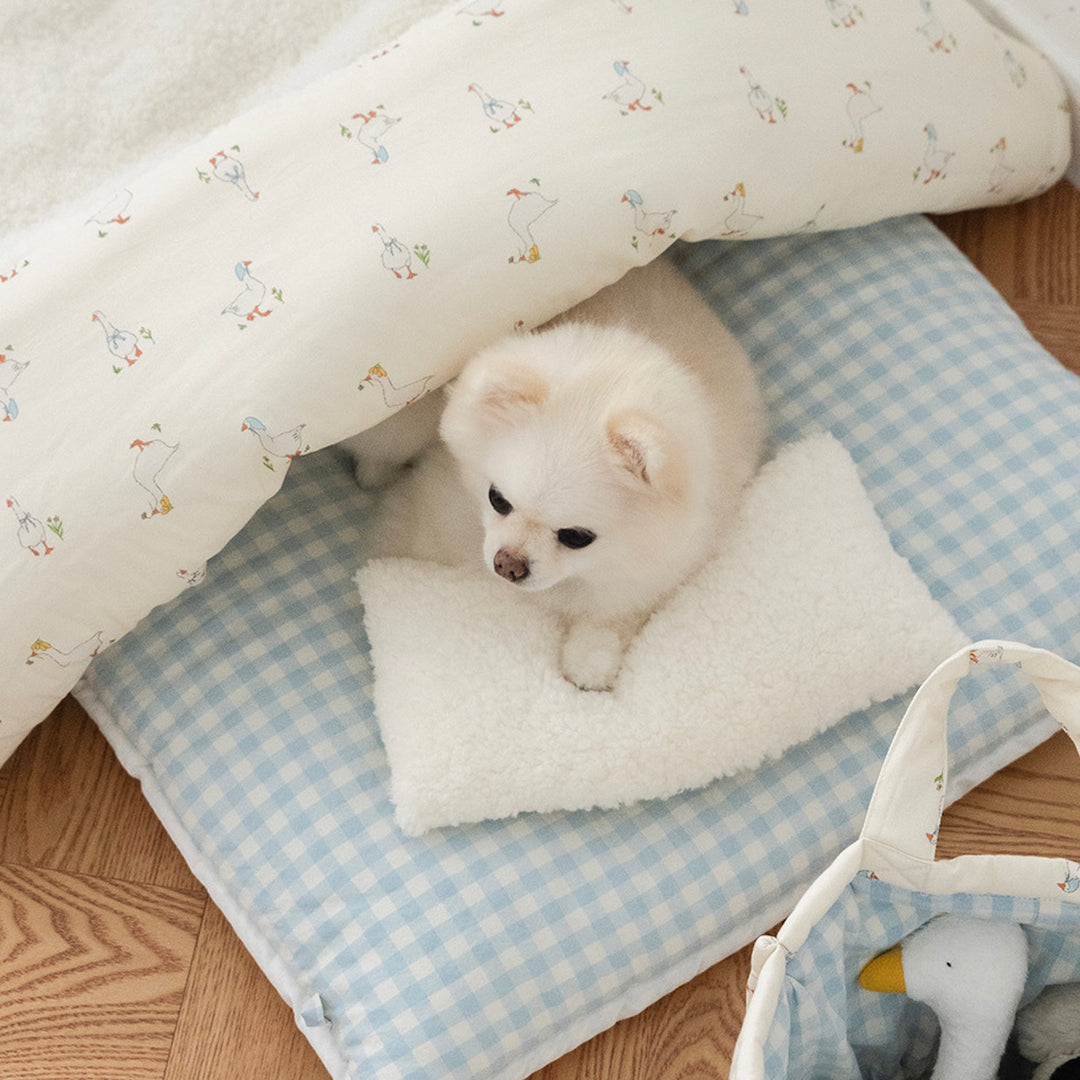 ※予約販売【noutti】Duck Blanket Cushion Set（Ivory / Sky Blue）