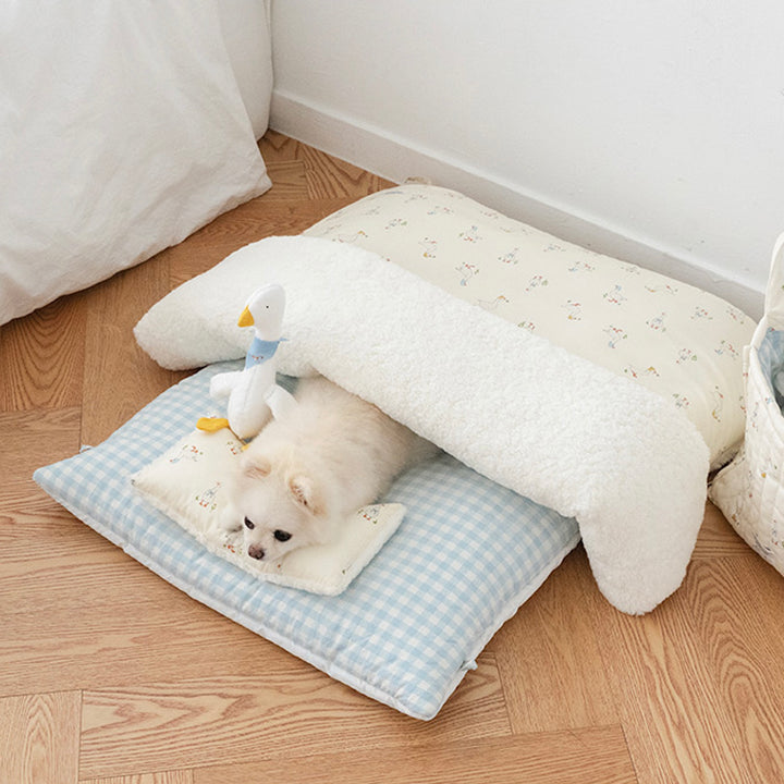 ※予約販売【noutti】Duck Blanket Cushion Set（Ivory / Sky Blue）