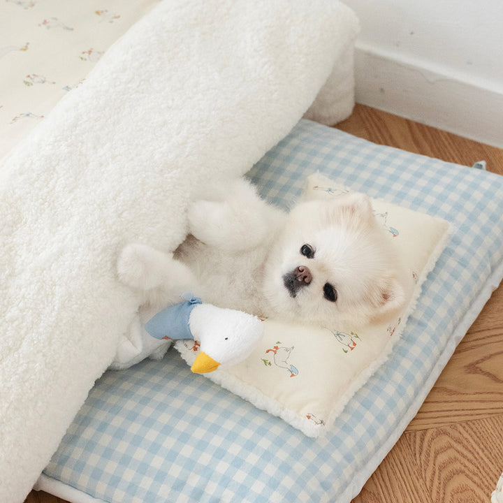 ※予約販売【noutti】Duck Blanket Cushion Set（Ivory / Sky Blue）