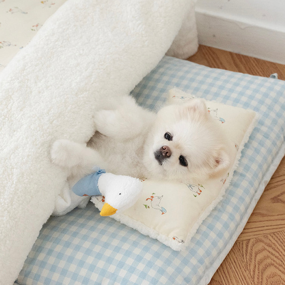 ※予約販売【noutti】Duck Blanket Cushion Set（Ivory / Sky Blue）