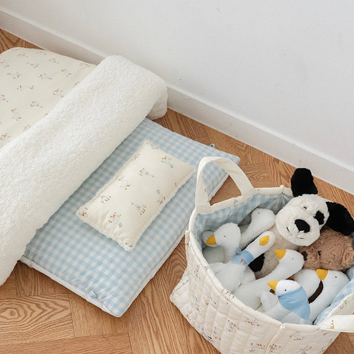 ※予約販売【noutti】Duck Toy Basket（Ivory / Sky Blue）