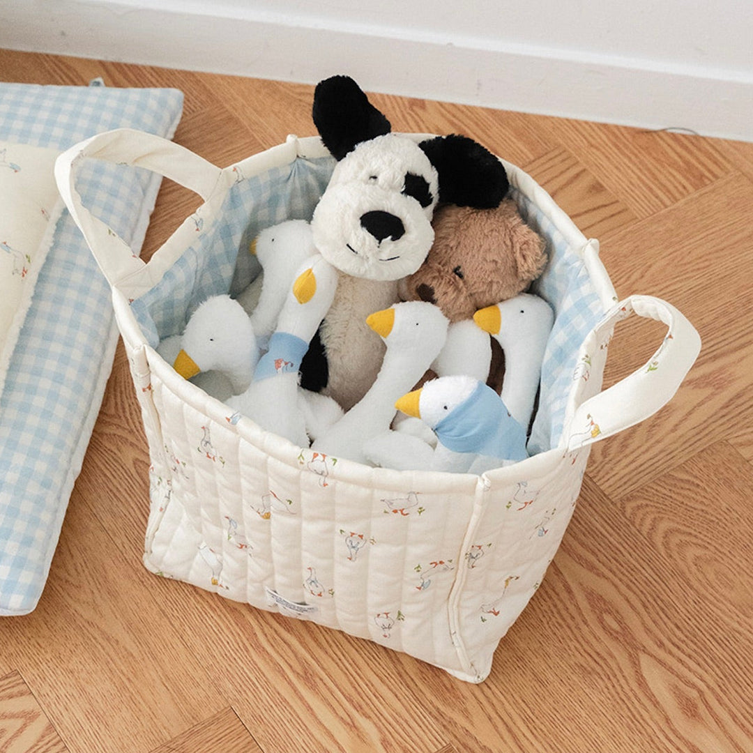 ※予約販売【noutti】Duck Toy Basket（Ivory / Sky Blue）