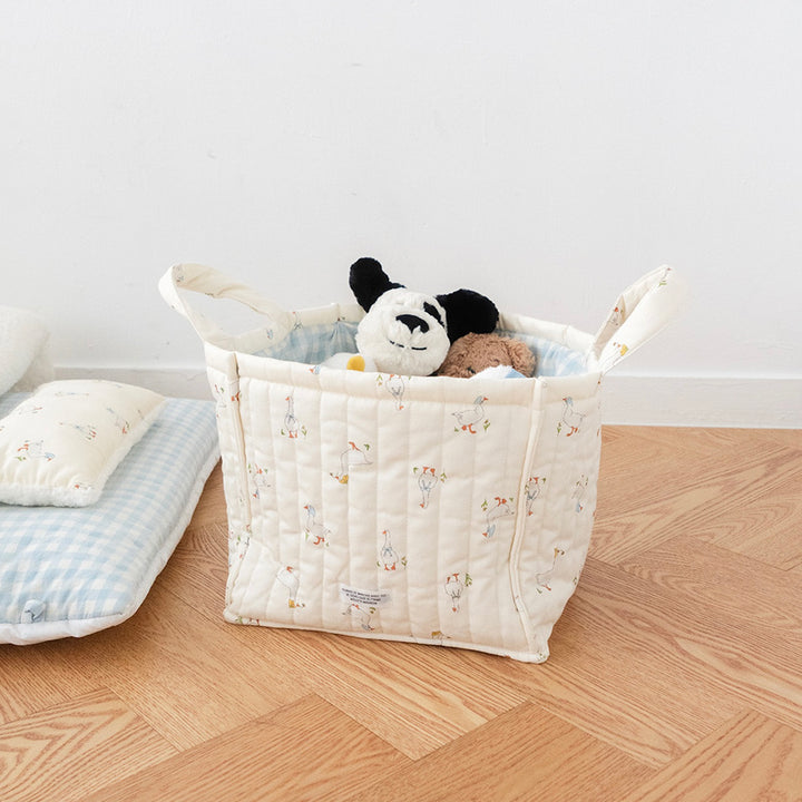 ※予約販売【noutti】Duck Toy Basket（Ivory / Sky Blue）