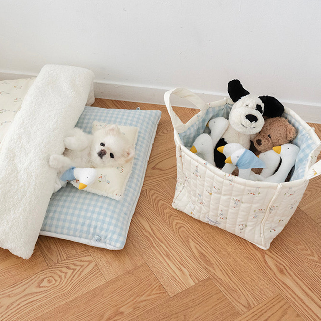 ※予約販売【noutti】Duck Toy Basket（Ivory / Sky Blue）