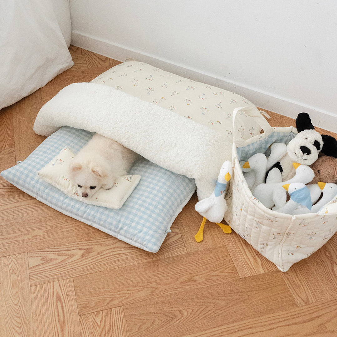 ※予約販売【noutti】Duck Toy Basket（Ivory / Sky Blue）