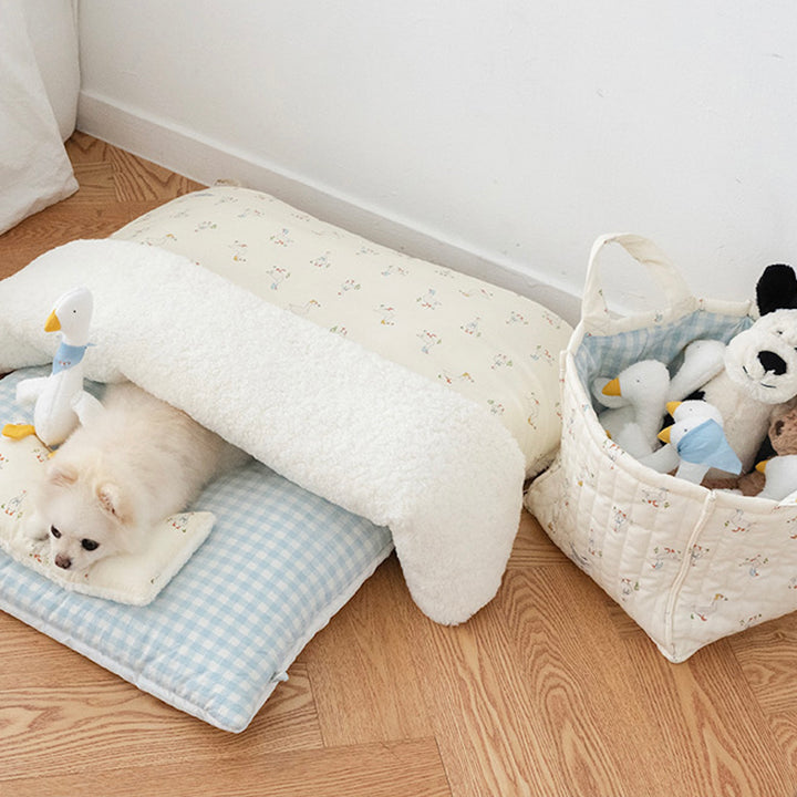 ※予約販売【noutti】Duck Toy Basket（Ivory / Sky Blue）