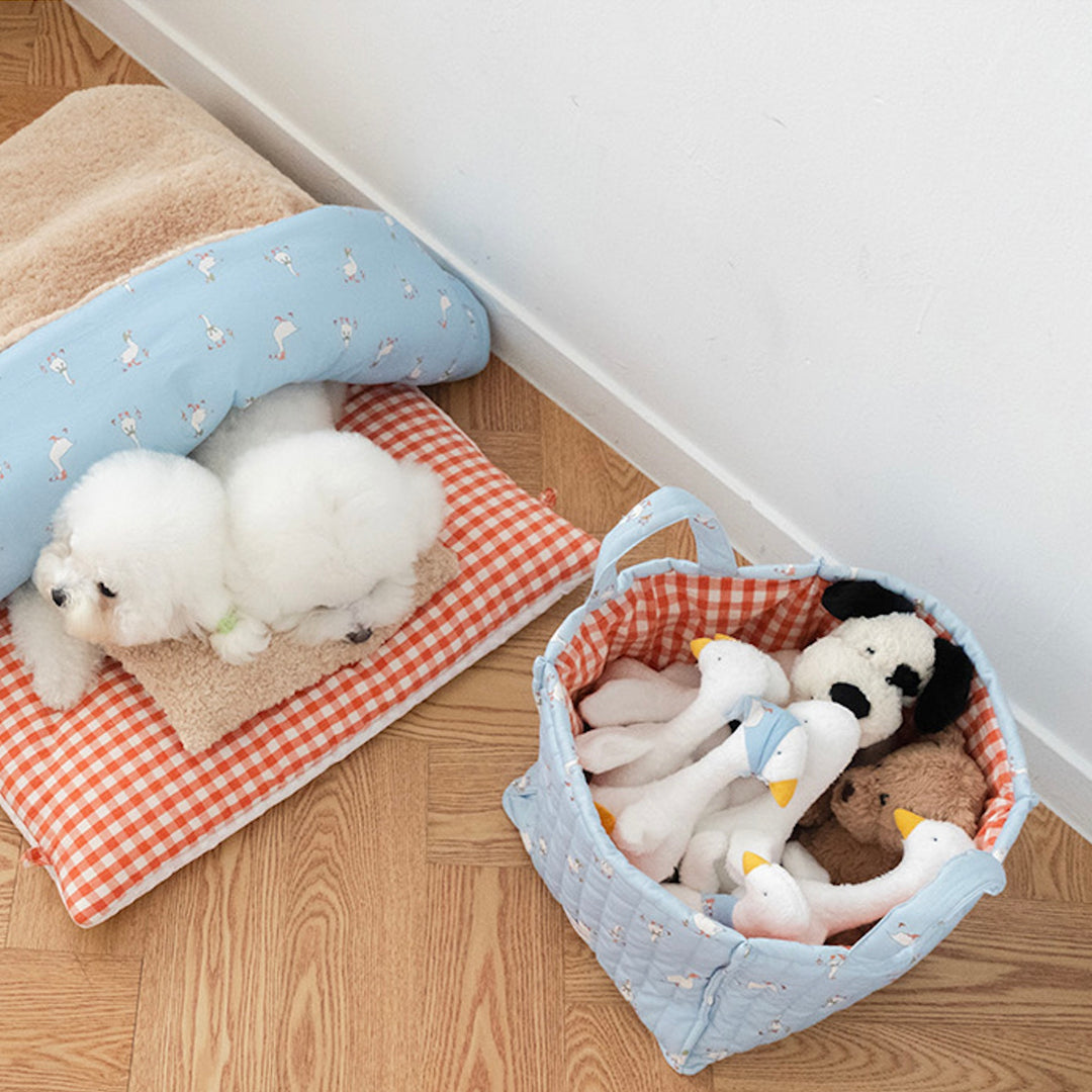 ※予約販売【noutti】Duck Toy Basket（Sky / Orange Red）