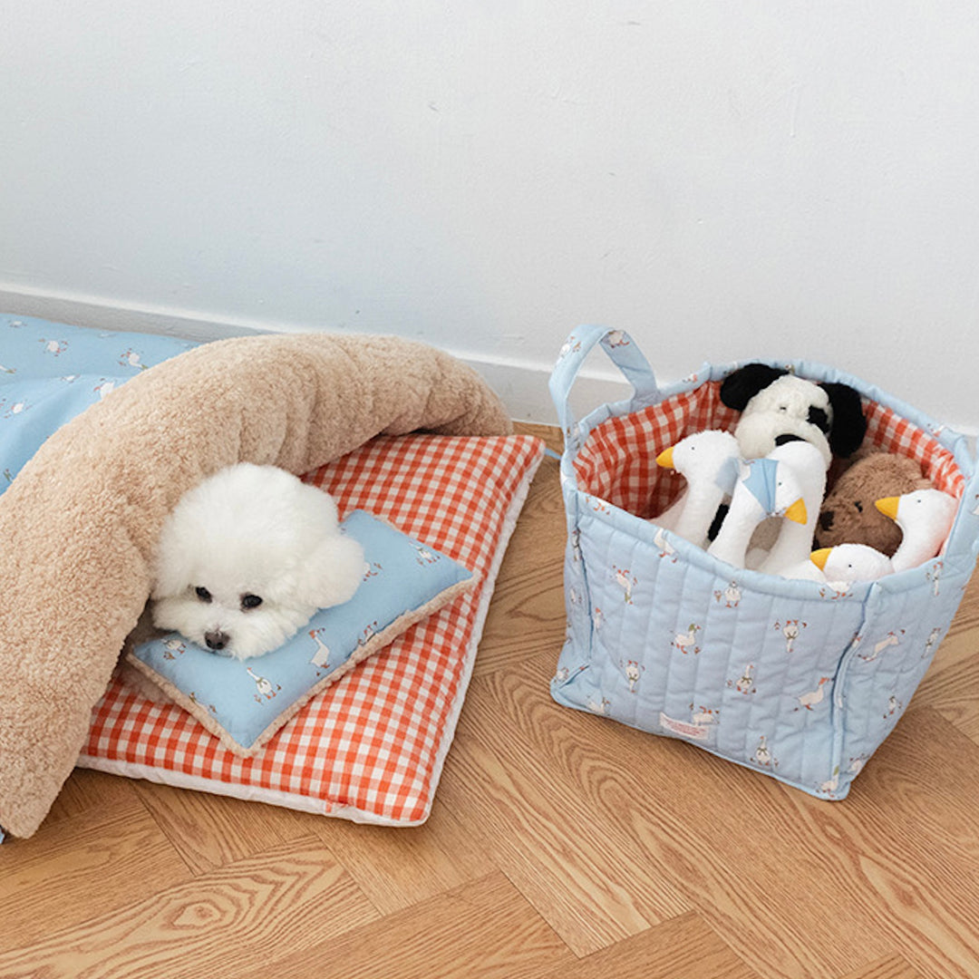 ※予約販売【noutti】Duck Toy Basket（Sky / Orange Red）