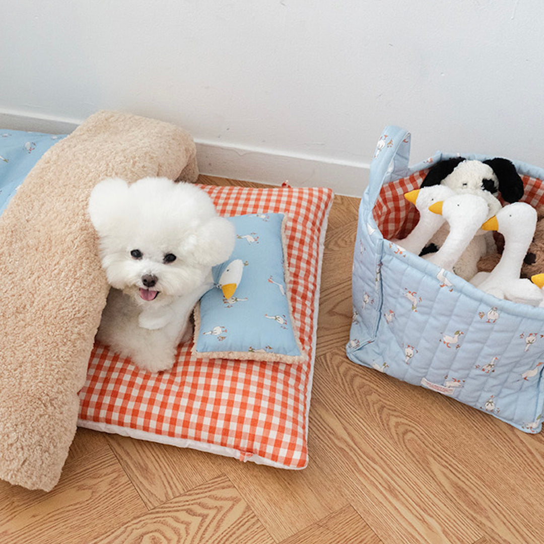 ※予約販売【noutti】Duck Toy Basket（Sky / Orange Red）