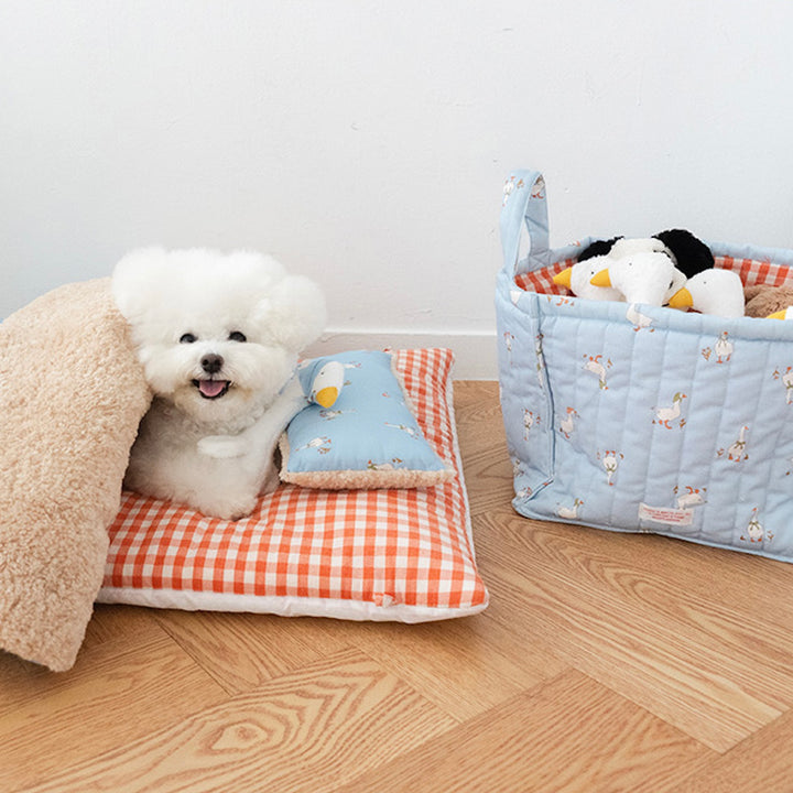 ※予約販売【noutti】Duck Toy Basket（Sky / Orange Red）