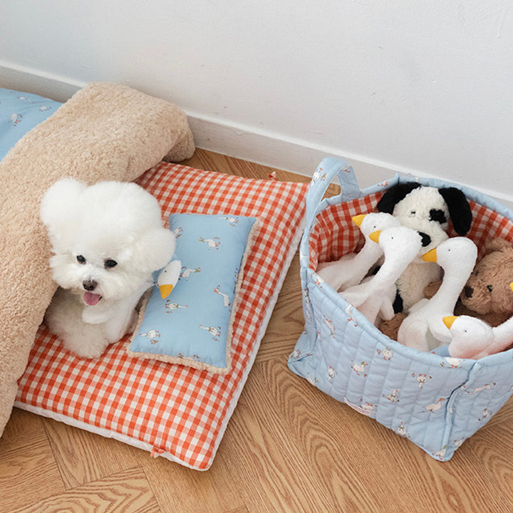 ※予約販売【noutti】Duck Toy Basket（Sky / Orange Red）