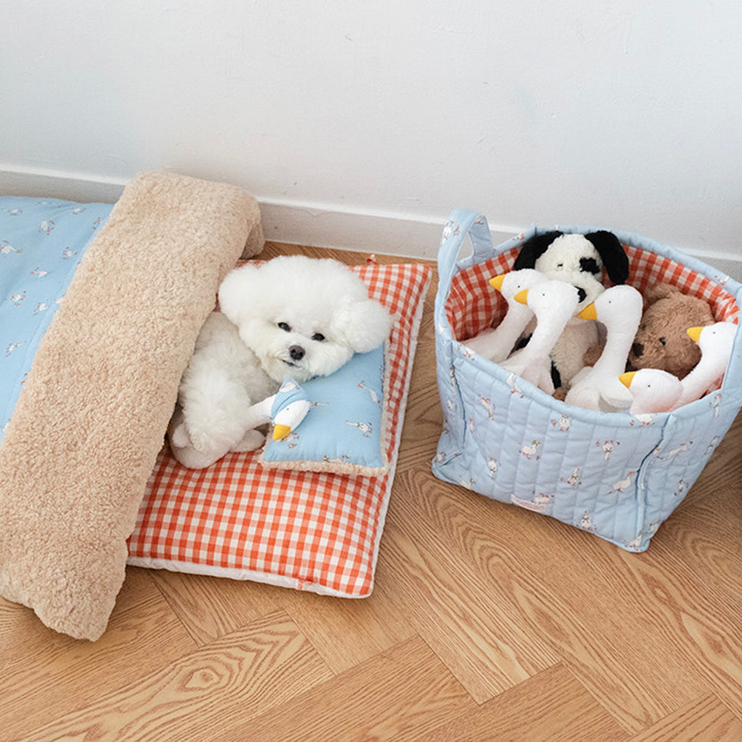 ※予約販売【noutti】Duck Toy Basket（Sky / Orange Red）