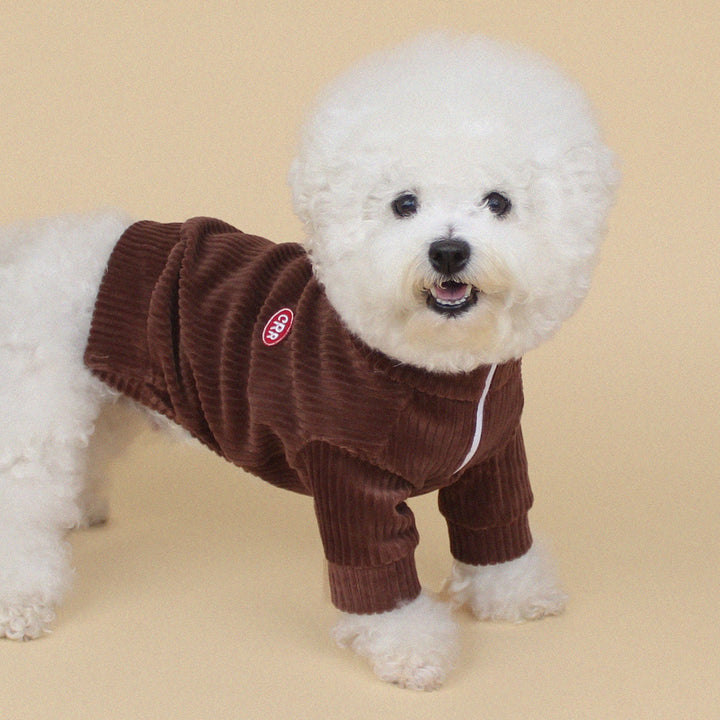 ※予約販売【CRR】Warm Velour Half Zip-up（Deep Brown）