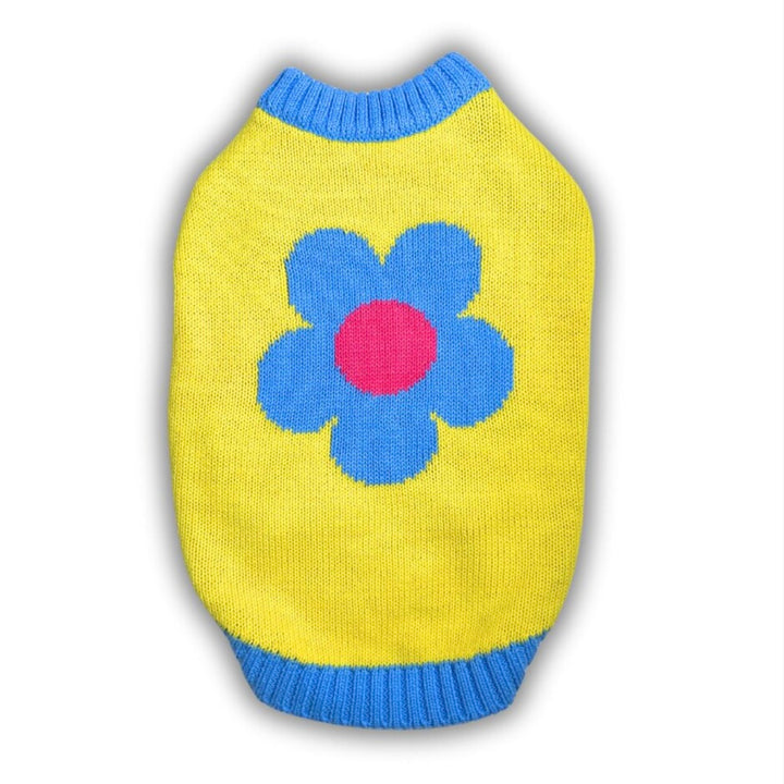 即納【TOOF】Puppy Daisy Cotton Knit Vest（Yellow）