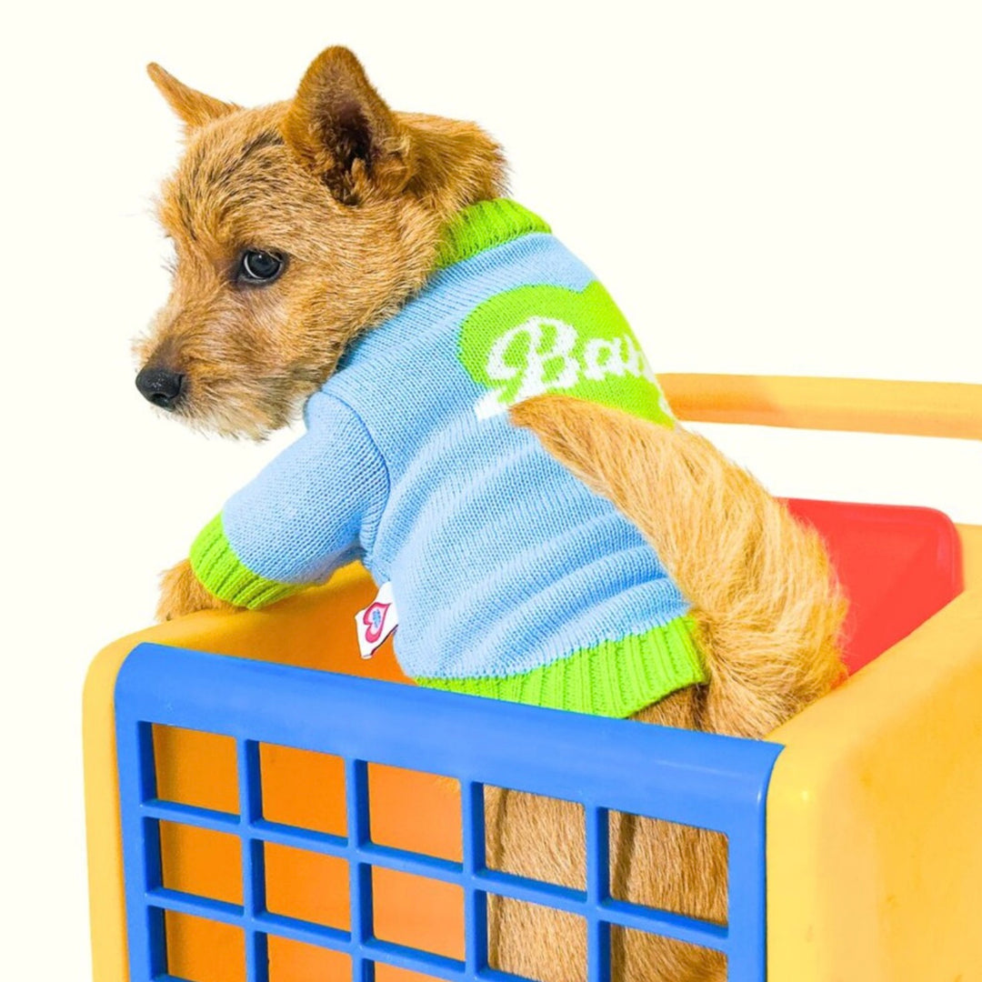 即納【TOOF】Baby Heart Sweater（Green / Blue）