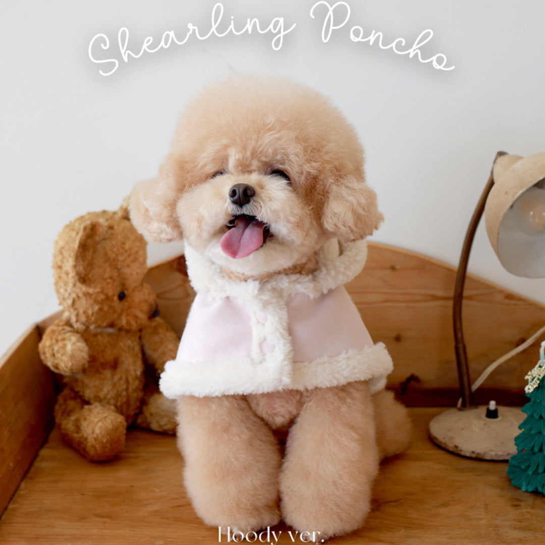 ※予約販売【near by us】Shearling Poncho - 2 Design（Pink）