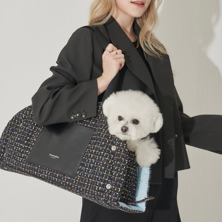 ※予約販売【foreverybari】Tweed Park Bag（Black）