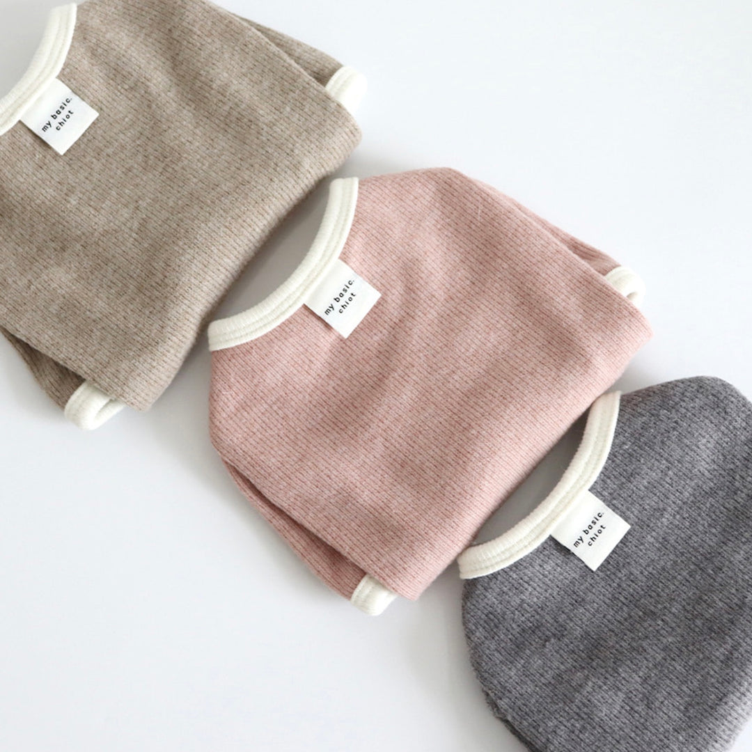 ※予約販売【Chiot】Bebe Button Knit Tee（Pink）