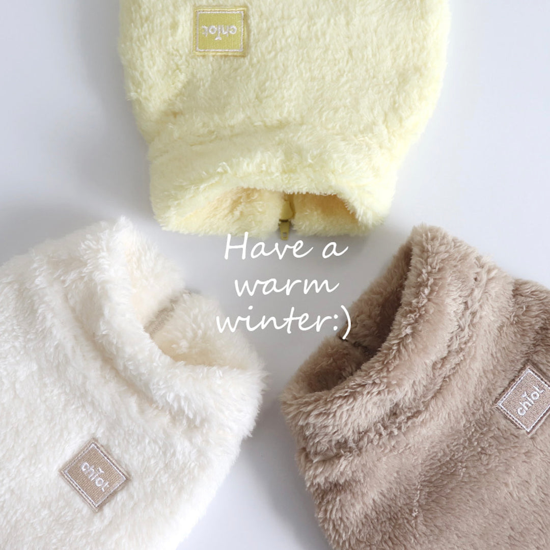 ※予約販売【Chiot】Boa Fleece Half Zip Up Vest（Lemon）