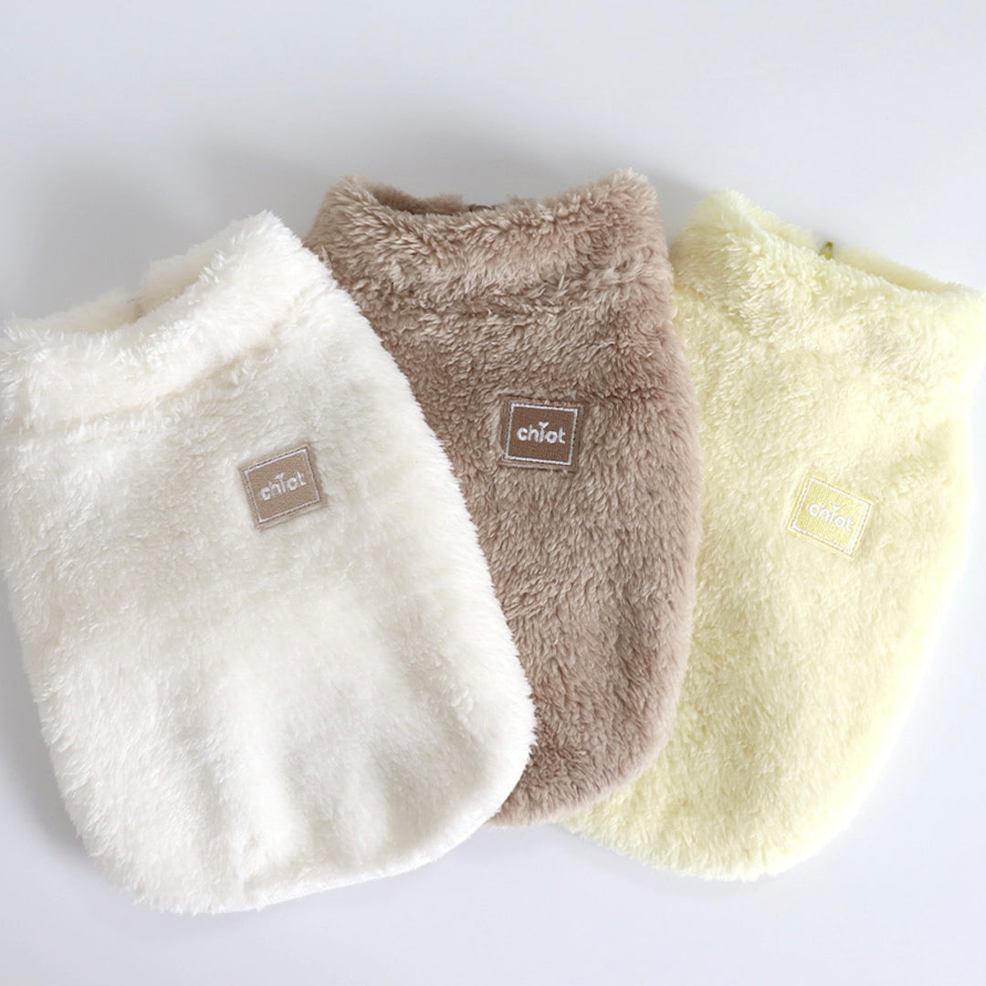 ※予約販売【Chiot】Boa Fleece Half Zip Up Vest（Lemon）