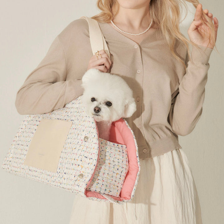 ※予約販売【foreverybari】Tweed Park Bag（White）