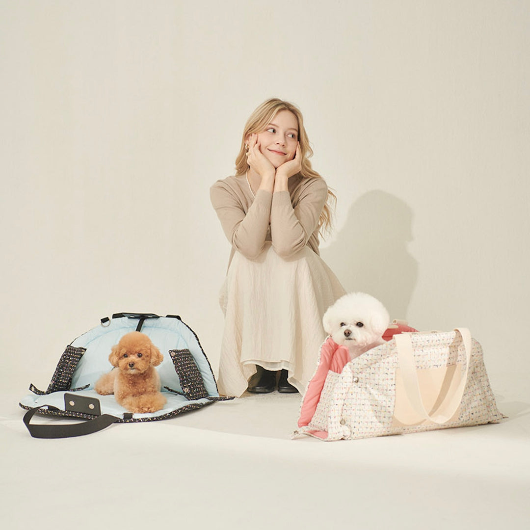 ※予約販売【foreverybari】Tweed Park Bag（White）