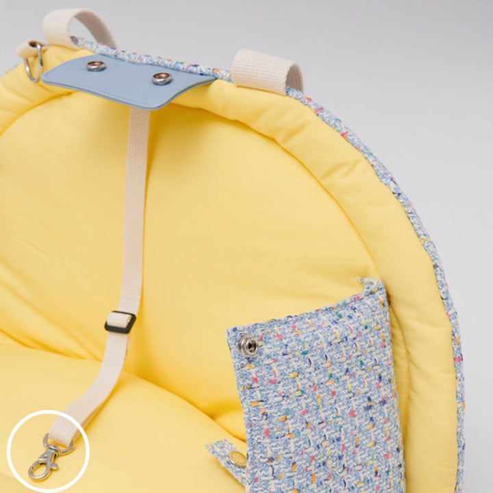 ※予約販売【foreverybari】Tweed Park Bag（Sky Blue）