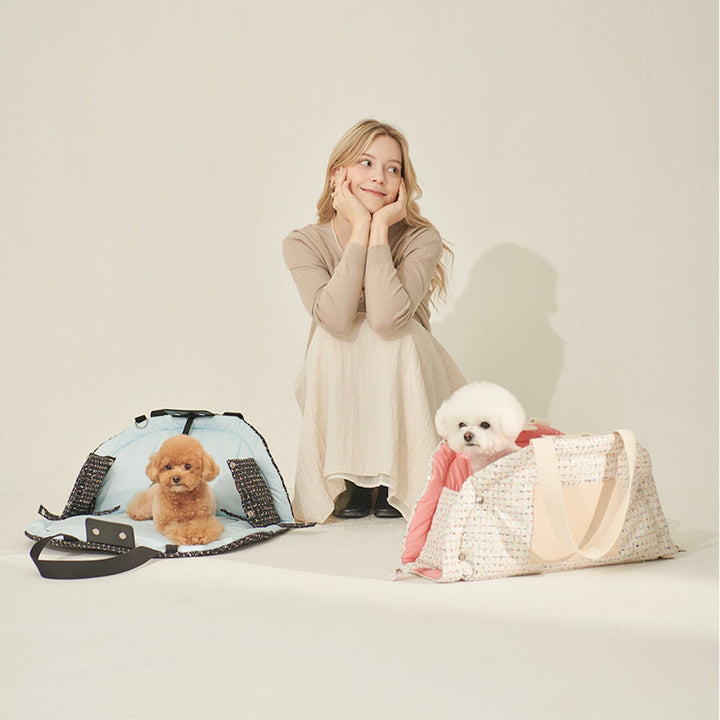 ※予約販売【foreverybari】Tweed Park Bag（Black）