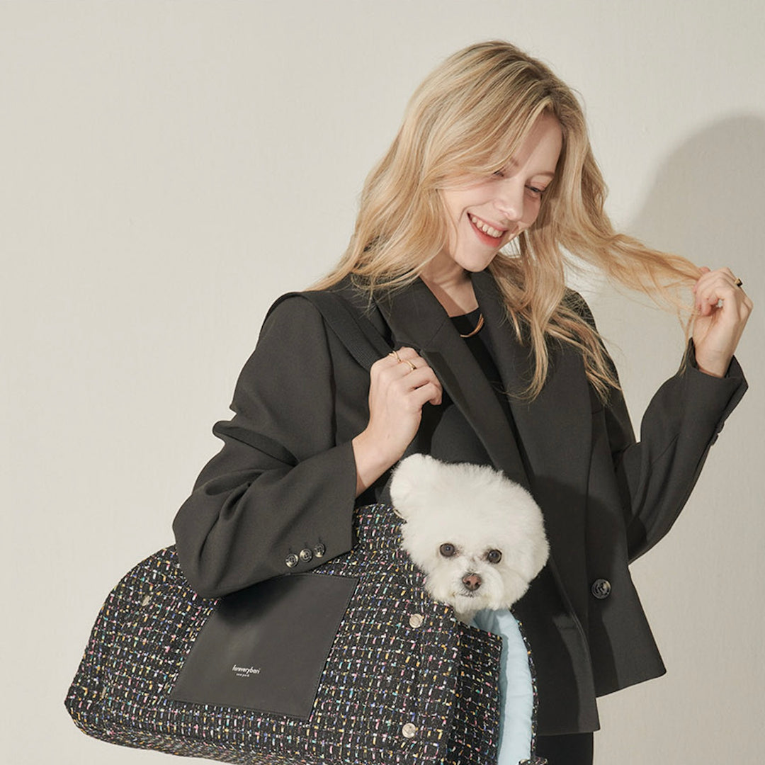 ※予約販売【foreverybari】Tweed Park Bag（Black）