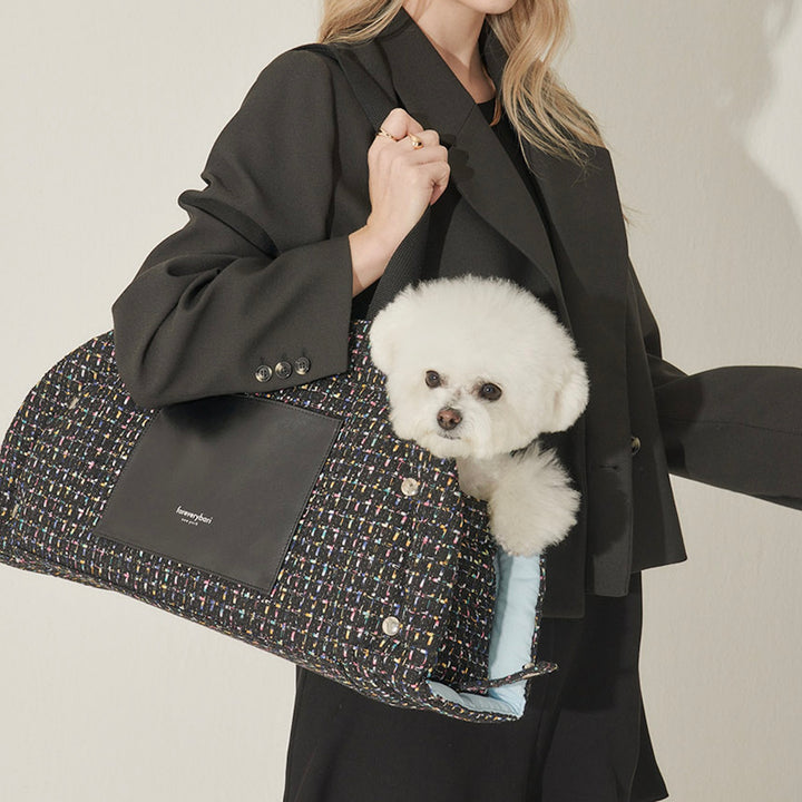 ※予約販売【foreverybari】Tweed Park Bag（Black）