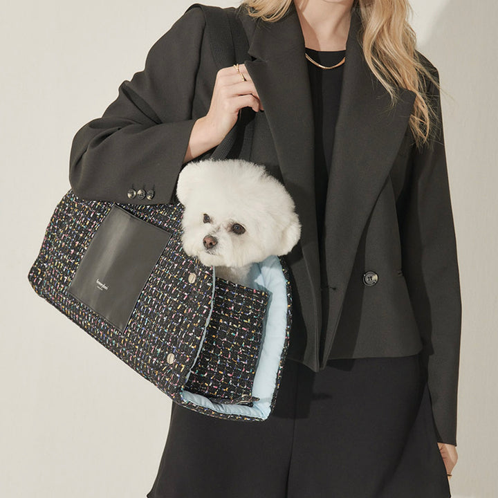 ※予約販売【foreverybari】Tweed Park Bag（Black）