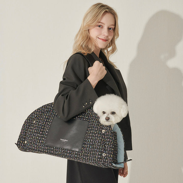 ※予約販売【foreverybari】Tweed Park Bag（Black）