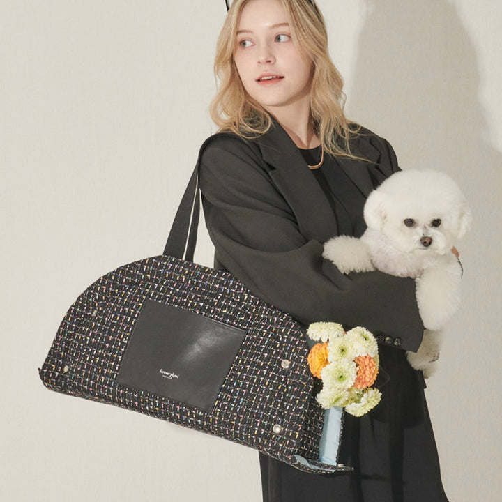 ※予約販売【foreverybari】Tweed Park Bag（Black）