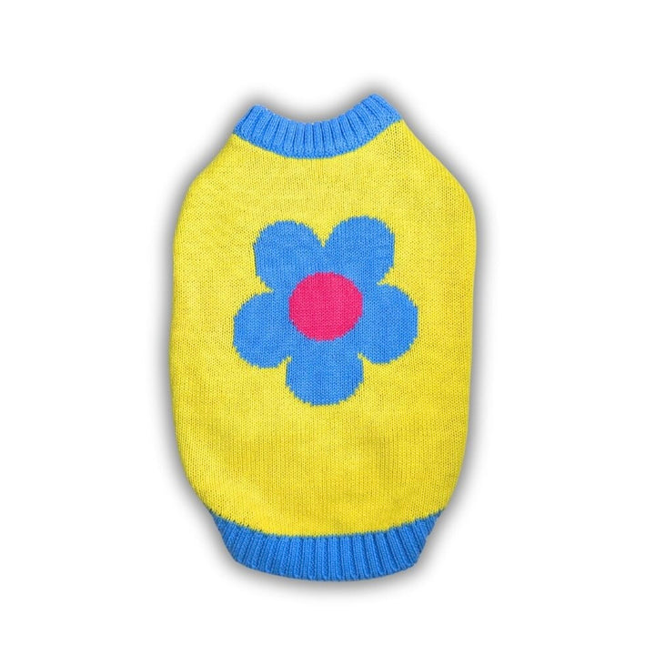 即納【TOOF】Puppy Daisy Cotton Knit Vest（Yellow）