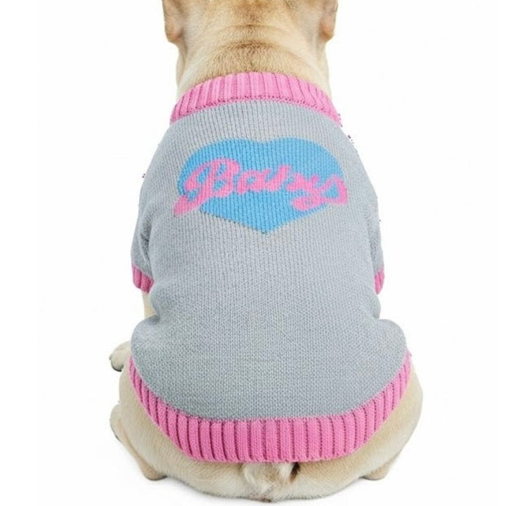 即納【TOOF】Baby Heart Sweater（Gray / Pink）