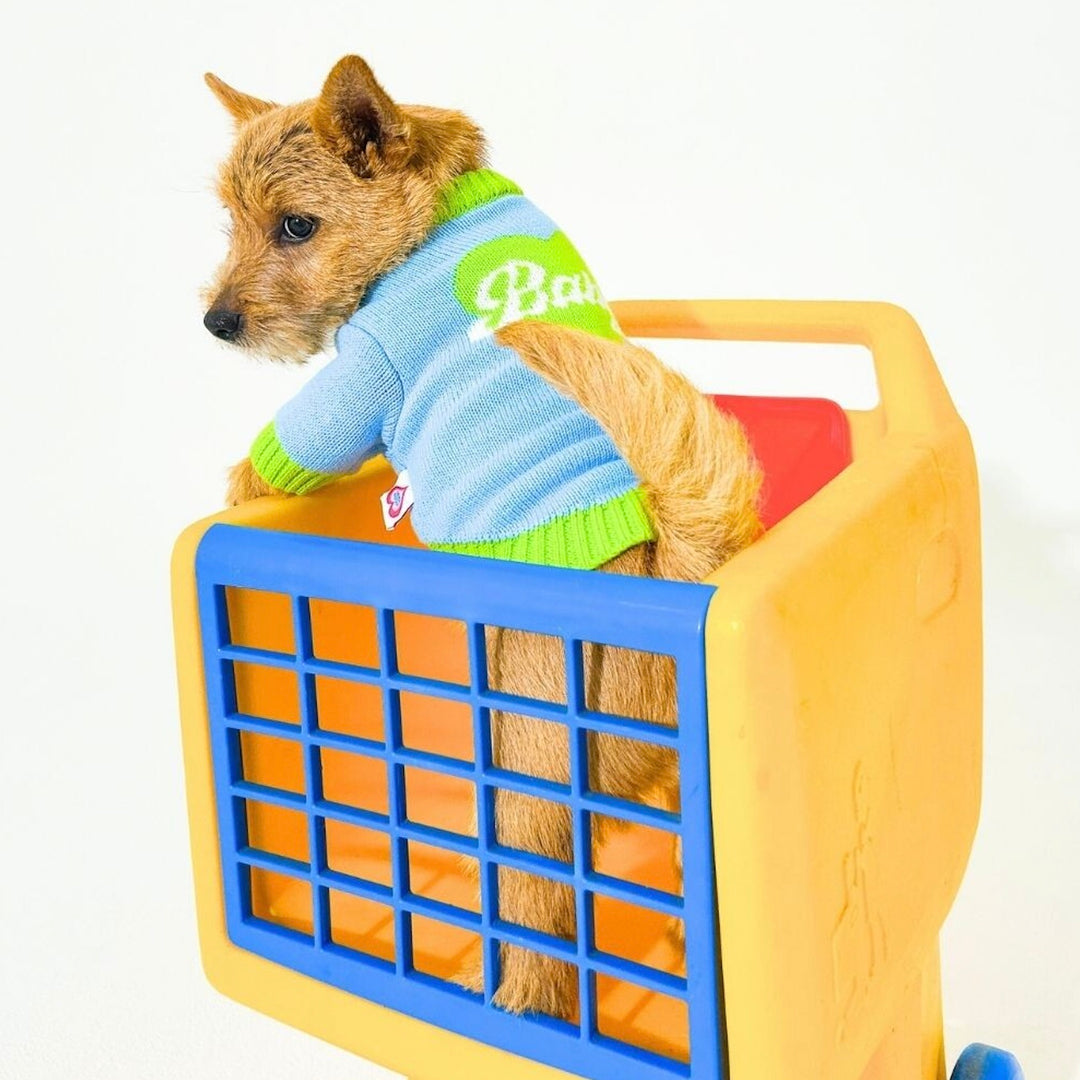 即納【TOOF】Baby Heart Sweater（Green / Blue）