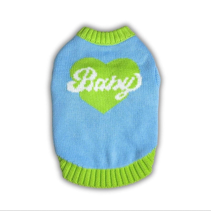 即納【TOOF】Baby Heart Sweater（Green / Blue）