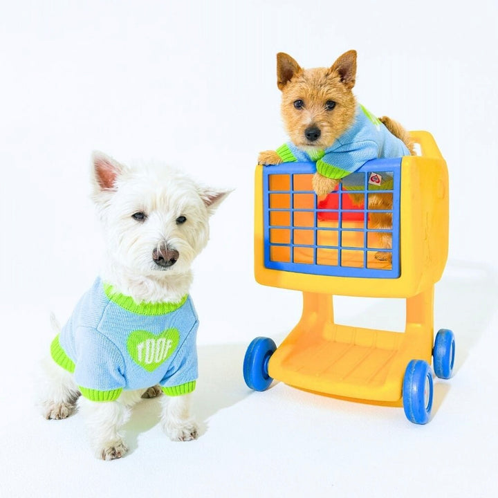 即納【TOOF】Baby Heart Sweater（Green / Blue）